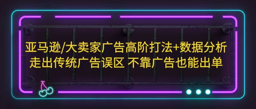 亚马逊/大卖家广告高阶打法+数据分析，走出传统广告误区 不靠广告也能出单-小小小弦