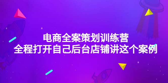 电商全案策划训练营：全程打开自己后台店铺讲这个案例（9节课时）-小小小弦