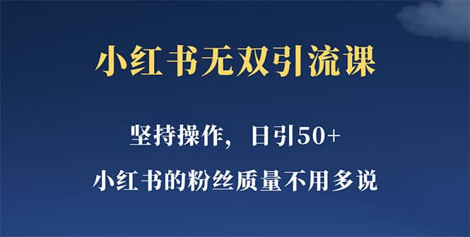 小红书无双课一天引50+女粉，不用做视频发视频，小白也很容易上手拿到结果-小小小弦