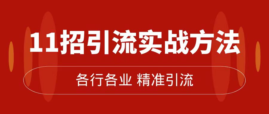 精准引流术：11招引流实战方法，让你私域流量加到爆（11节课完整版）-小小小弦