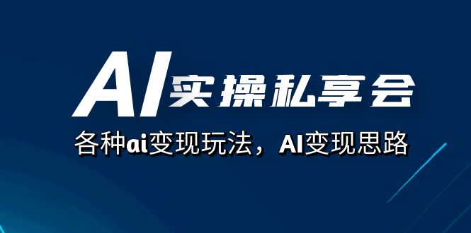 AI实操私享会，各种ai变现玩法，AI变现思路（67节课）-小小小弦