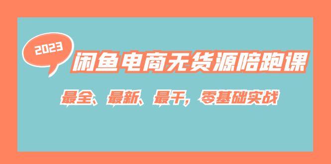 闲鱼电商无货源陪跑课，最全、最新、最干，零基础实战！-小小小弦