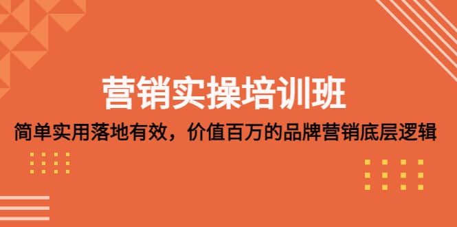 营销实操培训班：简单实用-落地有效，价值百万的品牌营销底层逻辑-小小小弦