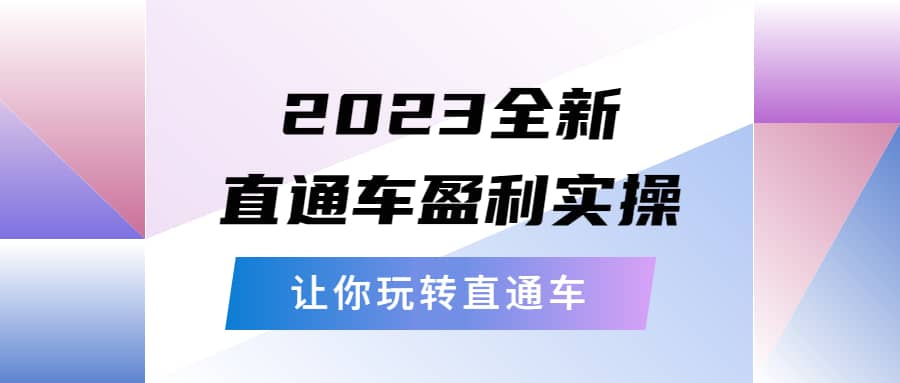 2023全新直通车·盈利实操：从底层，策略到搭建，让你玩转直通车-小小小弦