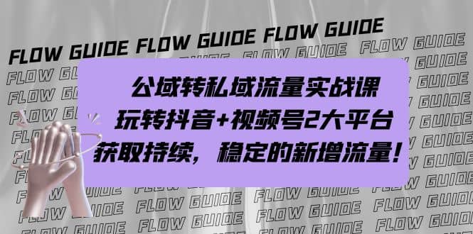 公域转私域流量实战课，玩转抖音+视频号2大平台，获取持续，稳定的新增流量-小小小弦