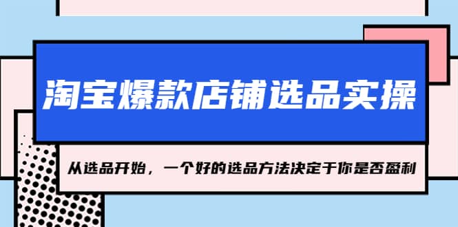 淘宝爆款店铺选品实操，2023从选品开始，一个好的选品方法决定于你是否盈利-小小小弦