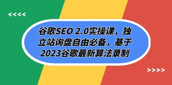 谷歌SEO 2.0实操课，独立站询盘自由必备，基于2023谷歌最新算法录制（94节-小小小弦