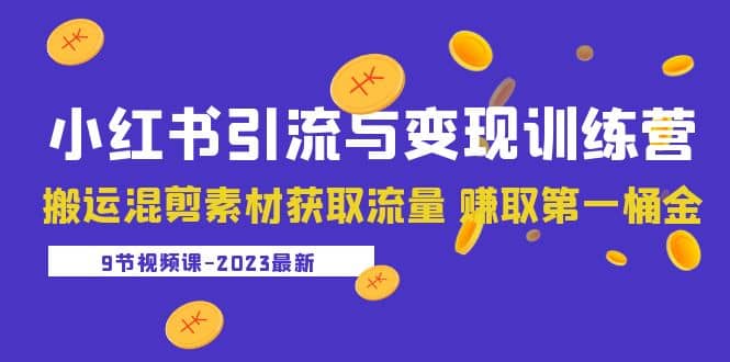 2023小红书引流与变现训练营：搬运混剪素材获取流量 赚取第一桶金（9节课）-小小小弦