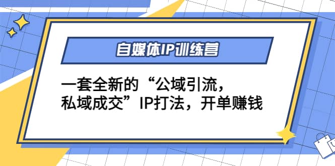 自媒体IP训练营(12+13期)一套全新的“公域引流，私域成交”IP打法-小小小弦