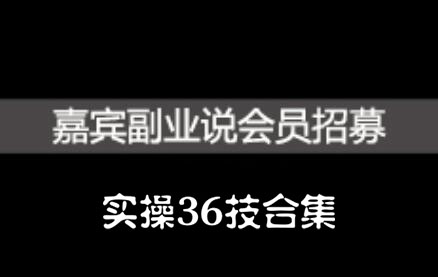 嘉宾副业说实操36技合集，价值1380元-小小小弦