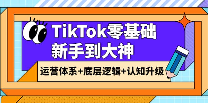 TikTok零基础新手到大神：运营体系+底层逻辑+认知升级（9节系列课）-小小小弦