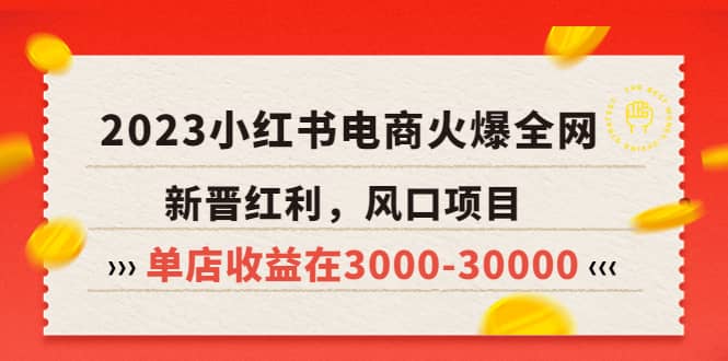 2023小红书电商火爆全网，新晋红利，风口项目，单店收益在3000-30000-小小小弦