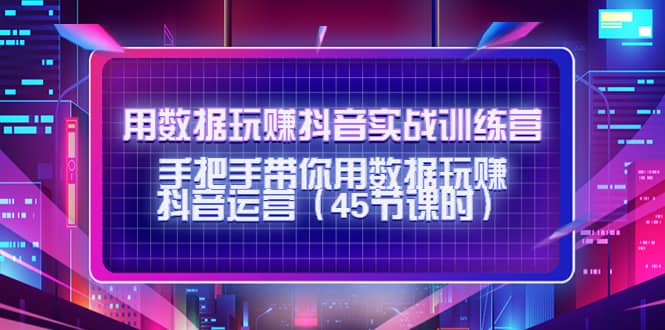 用数据玩赚抖音实战训练营：手把手带你用数据玩赚抖音运营（45节课时）-小小小弦