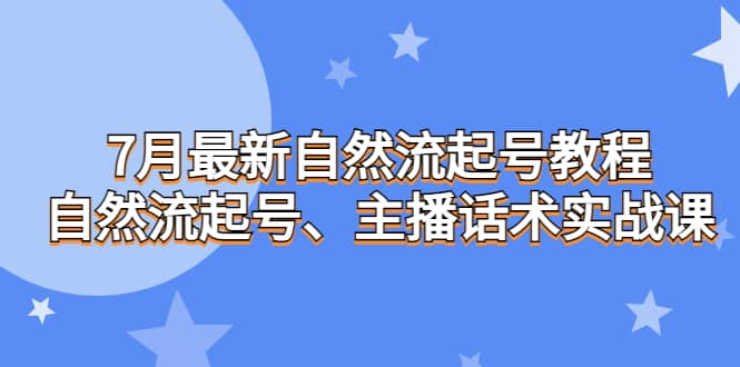 7月最新自然流起号教程，自然流起号、主播话术实战课-小小小弦