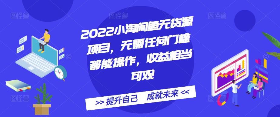 2022小淘闲鱼无货源项目，无需任何门槛都能操作，收益相当可观-小小小弦