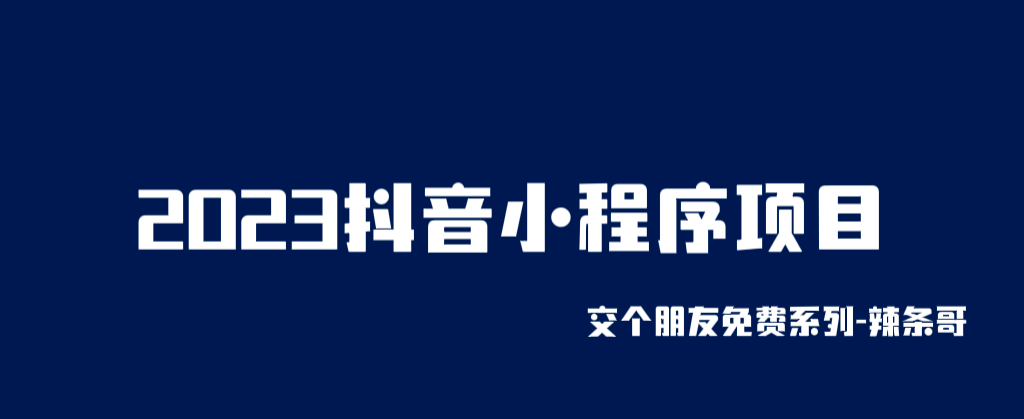 2023抖音小程序项目，变现逻辑非常很简单，当天变现，次日提现-小小小弦