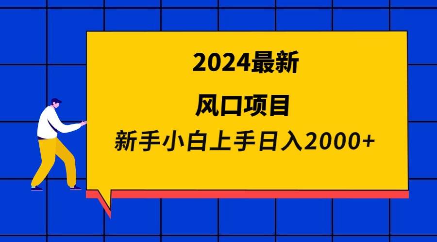 2024最新风口项目 新手小白日入2000+-小小小弦