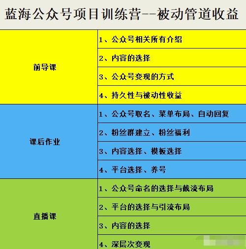 米辣微课·蓝海公众号项目训练营，手把手教你实操运营公众号和小程序变现-小小小弦