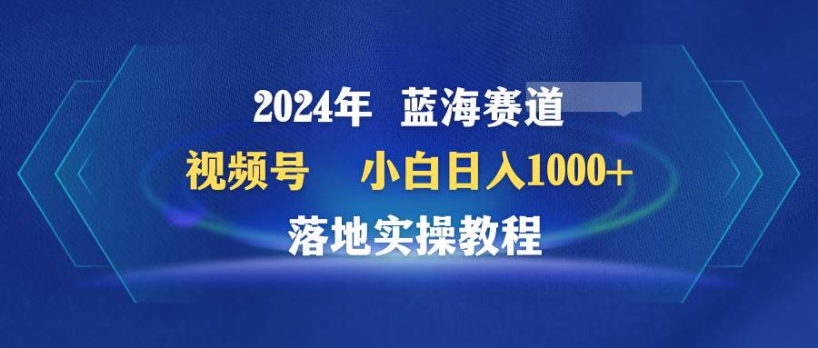 2024年蓝海赛道 视频号  小白日入1000+ 落地实操教程-小小小弦