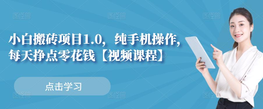 小白搬砖项目1.0，纯手机操作，每天兼职挣点零花钱-小小小弦