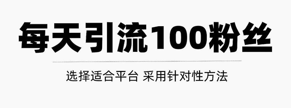 只需要做好这几步，就能让你每天轻松获得100+精准粉丝的方法！【视频教程】-小小小弦