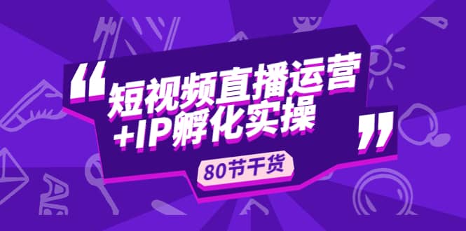 短视频直播运营+IP孵化实战：80节干货实操分享-小小小弦