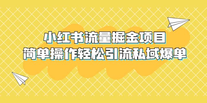 外面收费398小红书流量掘金项目，简单操作轻松引流私域爆单-小小小弦