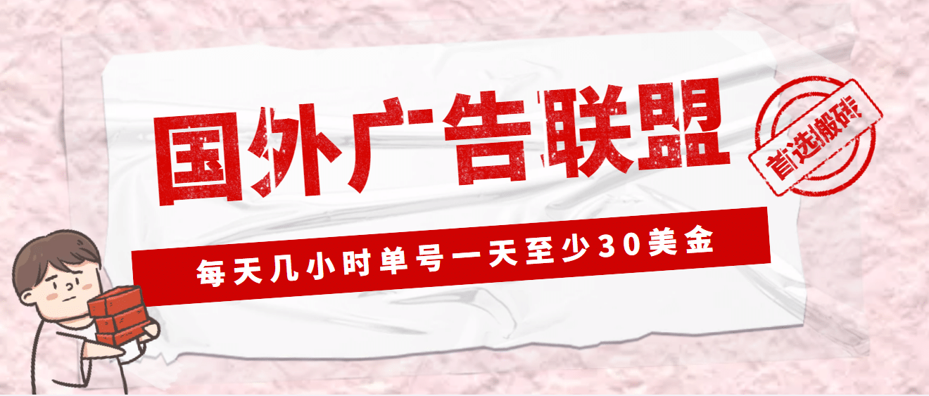 外面收费1980最新国外LEAD广告联盟搬砖项目，单号一天至少30美元(详细教程)-小小小弦