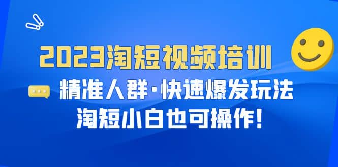 2023淘短视频培训：精准人群·快速爆发玩法，淘短小白也可操作-小小小弦