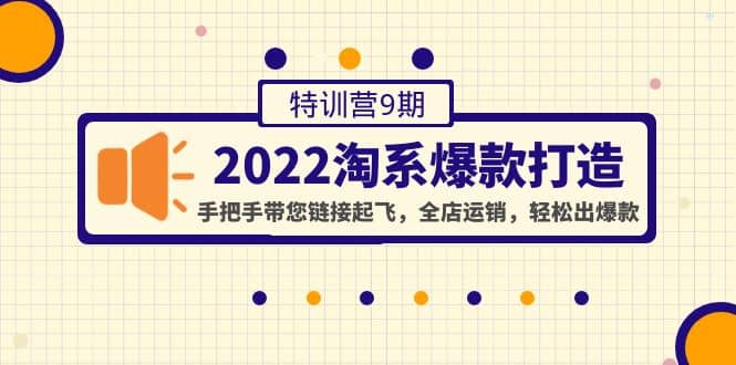 2022淘系爆款打造特训营9期：手把手带您链接起飞，全店运销，轻松出爆款-小小小弦