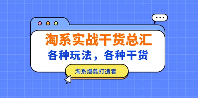 淘系实战干货总汇：各种玩法，各种干货，淘系爆款打造者-小小小弦