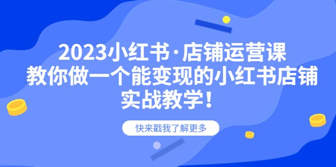 2023小红书·店铺运营课，教你做一个能变现的小红书店铺，20节-实战教学-小小小弦