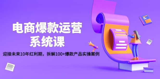 电商爆款运营系统课：迎接未来10年红利期，拆解100+爆款产品实操案例-小小小弦