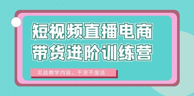 短视频直播电商带货进阶训练营：实战教学内容，干货不废话-小小小弦