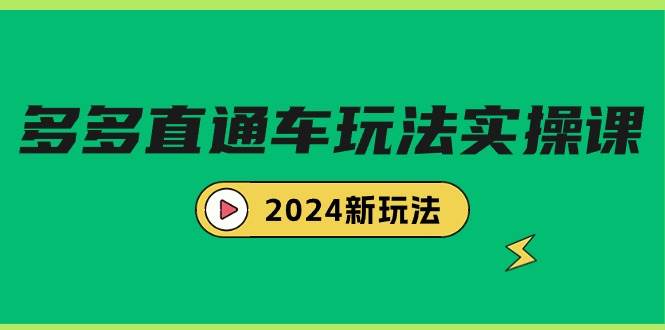 多多直通车玩法实战课，2024新玩法（7节课）-小小小弦