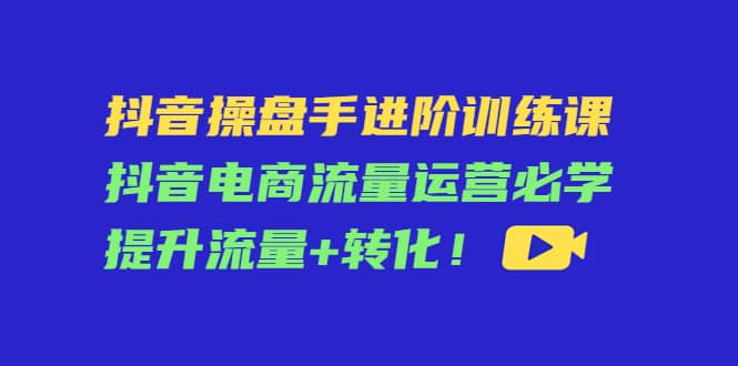 抖音操盘手进阶训练课：抖音电商流量运营必学，提升流量+转化-小小小弦