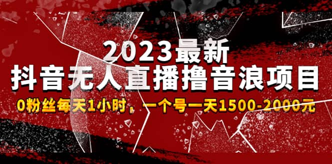 2023最新抖音无人直播撸音浪项目，0粉丝每天1小时，一个号一天1500-2000元-小小小弦