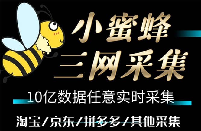 小蜜蜂三网采集，全新采集客源京东拼多多淘宝客户一键导出-小小小弦