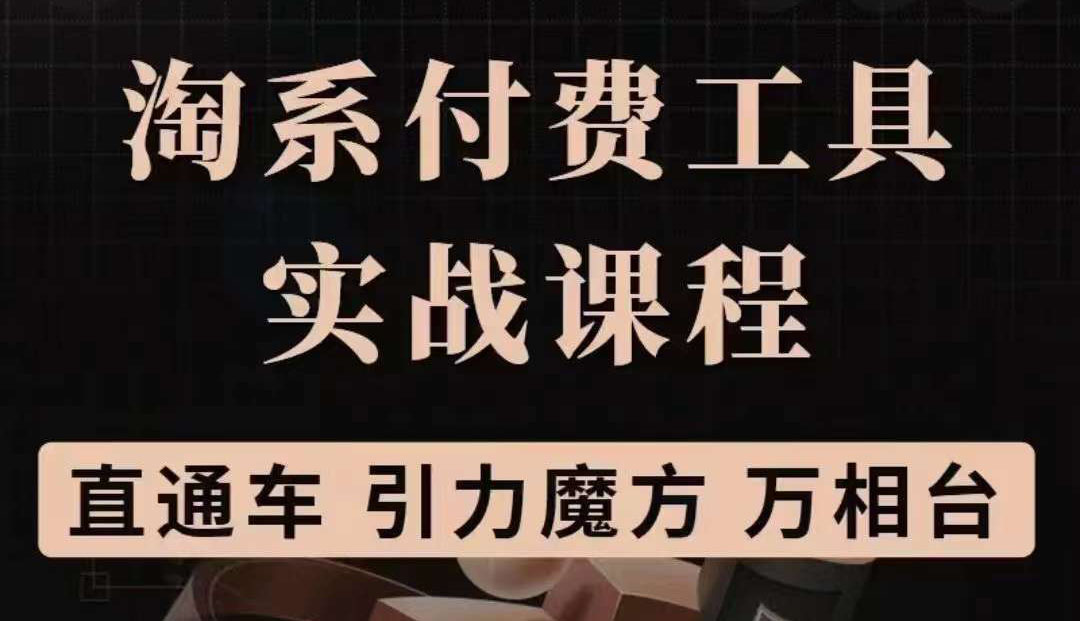 淘系付费工具实战课程【直通车、引力魔方】战略优化，实操演练（价值1299）-小小小弦