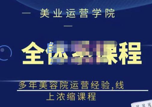 网红美容院全套营销落地课程，多年美容院运营经验，线上浓缩课程-小小小弦