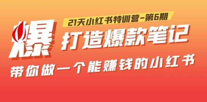 21天小红书特训营-第6期，打造爆款笔记，带你做一个能赚钱的小红书-小小小弦