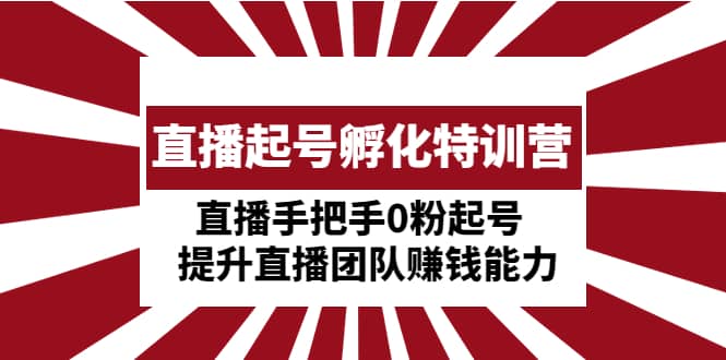 直播起号孵化特训营：直播手把手0粉起号 提升直播团队赚钱能力-小小小弦