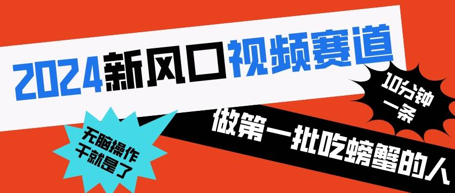 2024新风口视频赛道 做第一批吃螃蟹的人 10分钟一条原创视频 小白无脑操作1-小小小弦