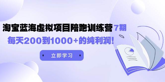 黄岛主《淘宝蓝海虚拟项目陪跑训练营7期》每天200到1000+的纯利润-小小小弦