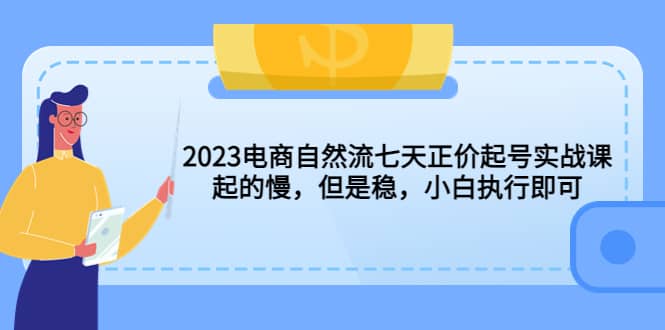 2023电商自然流七天正价起号实战课：起的慢，但是稳，小白执行即可-小小小弦