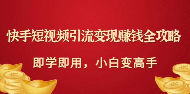 快手短视频引流变现赚钱全攻略：即学即用，小白变高手（价值980元）-小小小弦