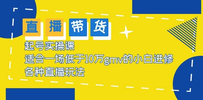 2023直播带货起号实操课，适合一场低于·10万gmv的小白进修 各种直播玩法-小小小弦