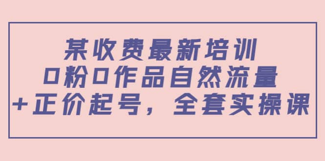 某收费最新培训：0粉0作品自然流量+正价起号，全套实操课-小小小弦