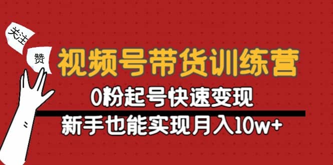 视频号带货训练营：0粉起号快速变现-小小小弦