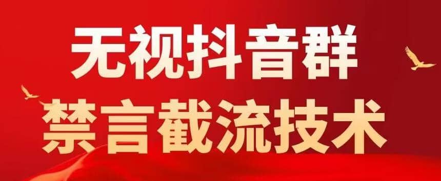 抖音粉丝群无视禁言截流技术，抖音黑科技，直接引流，0封号（教程+软件）-小小小弦